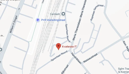Kaart van de omgeving van X-celerate IT in Roermond